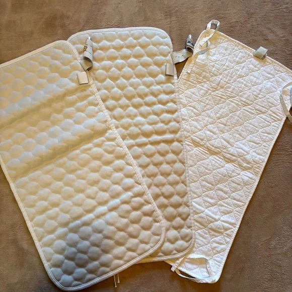 BlueSnail & NoJo Quilted Bassinet Changing Pad Covers Lot of 3 White Cotton - Picture 4 of 5